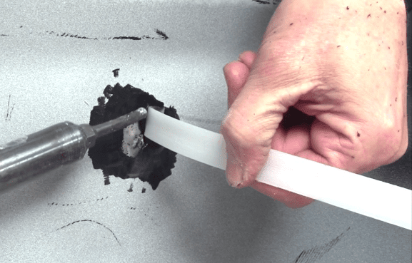 how to repair hole in plastic car bumper