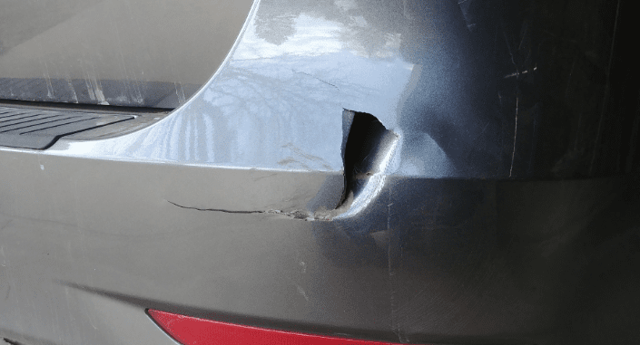 how to repair hole in plastic car bumper