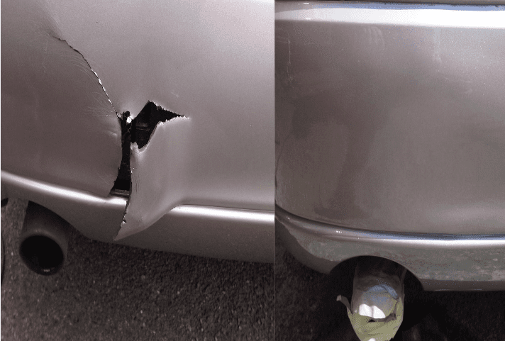 how to repair hole in plastic car bumper