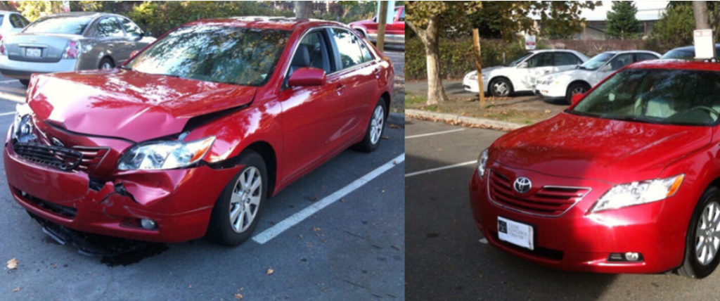 collision repair before and after