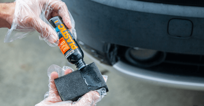 black plastic bumper scratch repair 